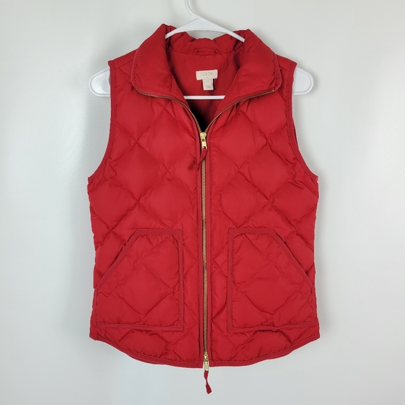J. Crew Down Quilted Puff Vest Sz XS - Picture 1 of 6
